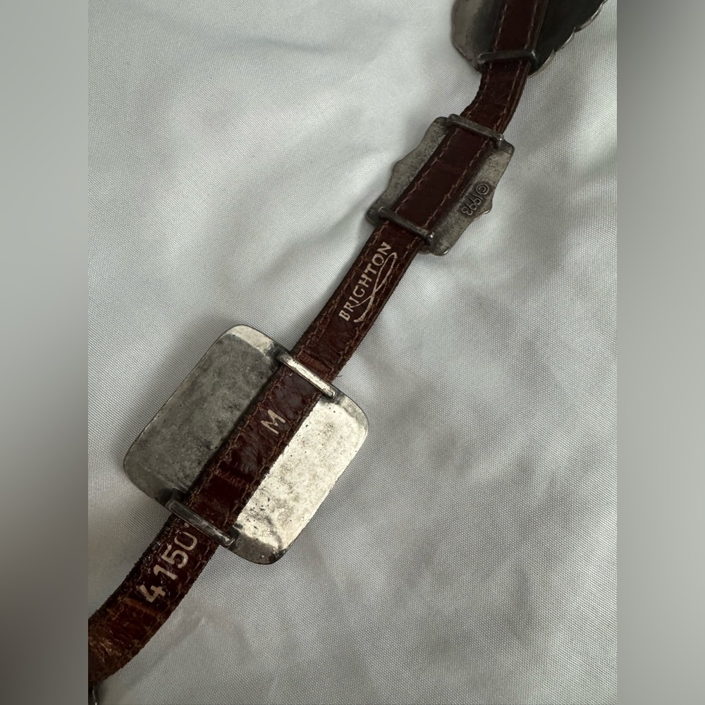 Brighton 1993 4150 Leather Medallion Concho Women’s Belt Size Medium - Picture 7 of 10